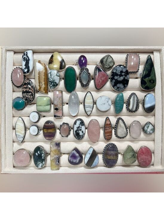 Handmade Jewelry - UNLISTED 925 Gemstone Rings Vintage Style Size 11 size 11.5 size 11.75